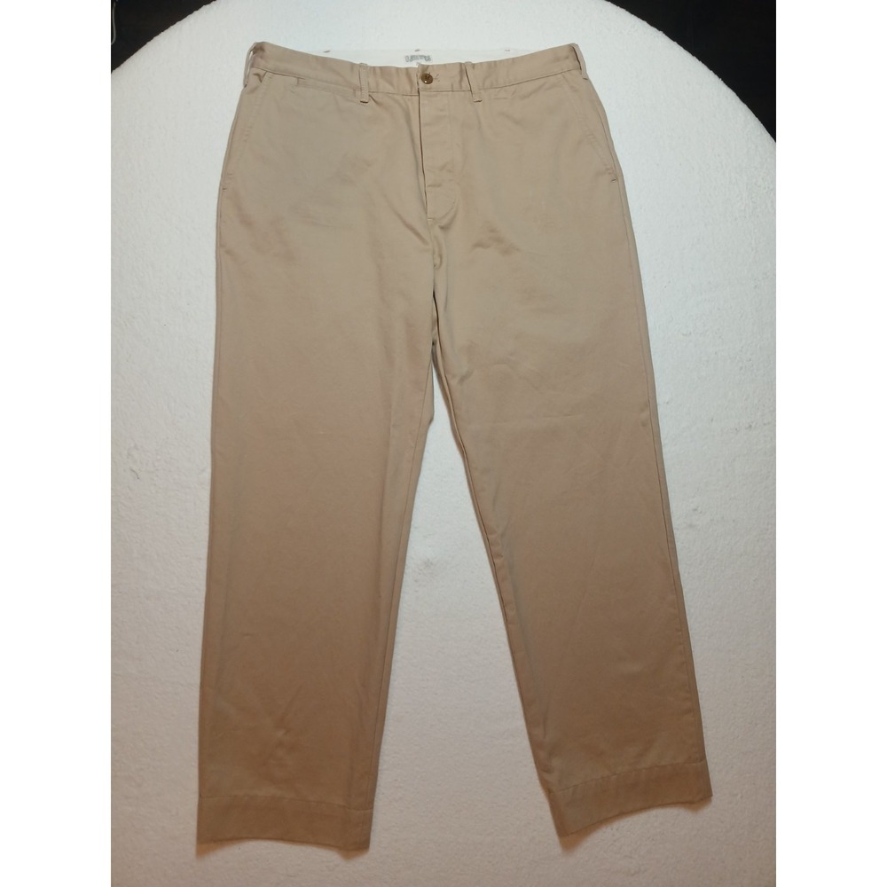 Quaker Marine Supply Khaki Chino Pants Men's 36x29 Flap Pocket Button Fly